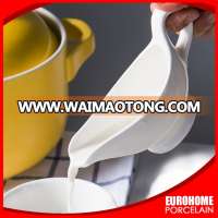 wholesale hotel restaurant Crockery tableware white ceramic porcelain sauce 10oz gravy boat